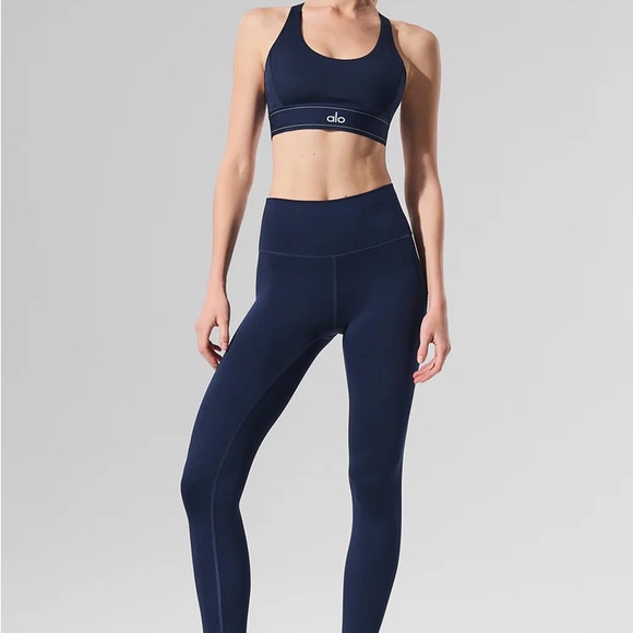 ALO Yoga Women's Navy Sports Bra - Picture 4 of 5